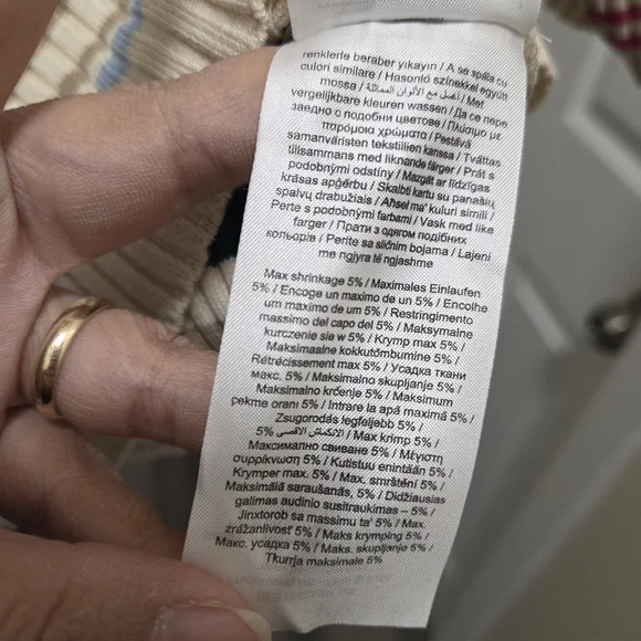 ONLY Striped Ribbed Knit Short Sleeve Top Multicolor Slim Fit Stretch Casual NWT - Picture 9 of 10